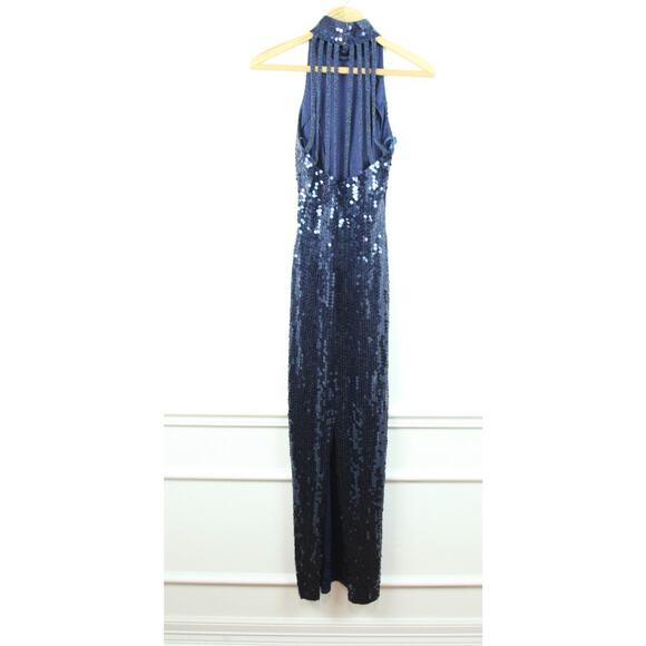 Vintage Size 4 Prom Dress Y2K Sequins Column Glam Beaded Bodycon Formal Elegant - Picture 5 of 15